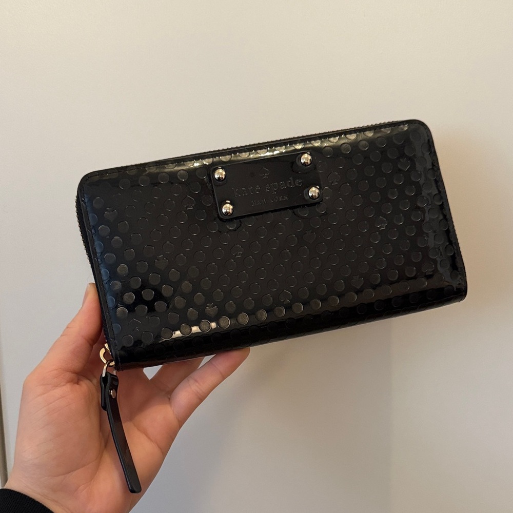 Kate Spade Patent Black Wallet